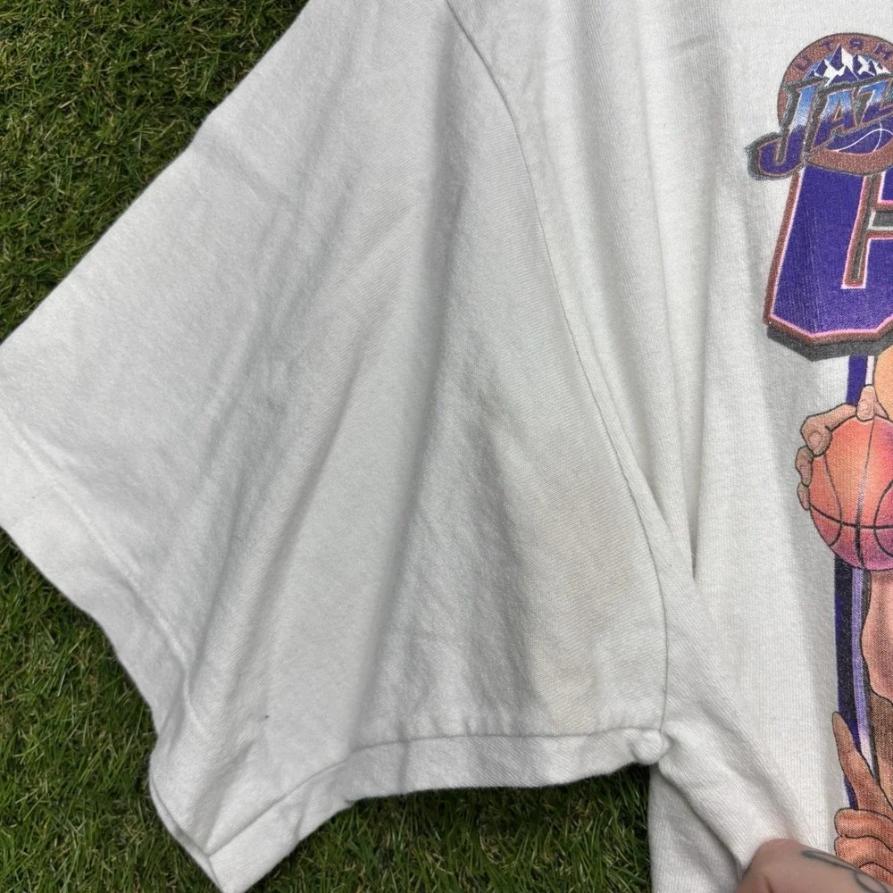Vintage Utah Jazz Shirt Mens XL 90s NBA Finals Players Faces Western Conference